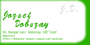 jozsef dobszay business card